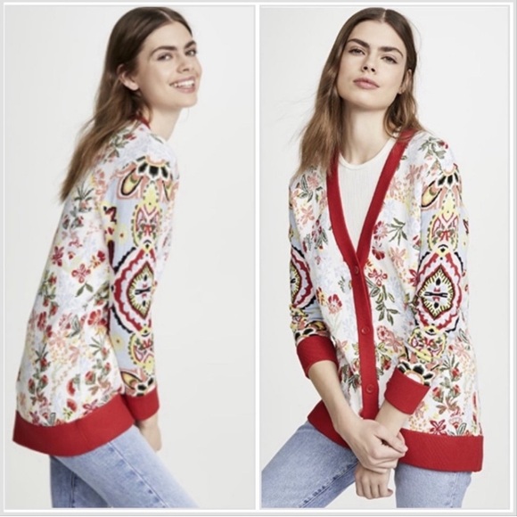 alice and olivia bradford intarsia grandpa cardigan - Picture 8 of 11